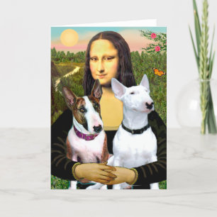 Bull Terriers (Two) - Mona Lisa Kaart