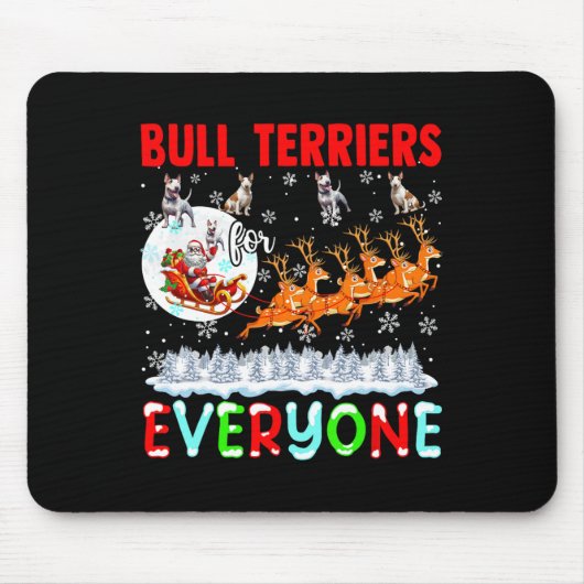 Bull Terriers voor iedereen Kerstman eigenaar Sant Muismat (Voorkant)