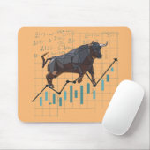 Bull Trend op de aandelenmarkt Muismat (Met muis)