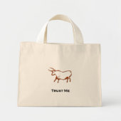 Bull Trust Me Brown Mini Tote Bag (Voorkant)