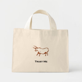 Bull Trust Me Brown Mini Tote Bag