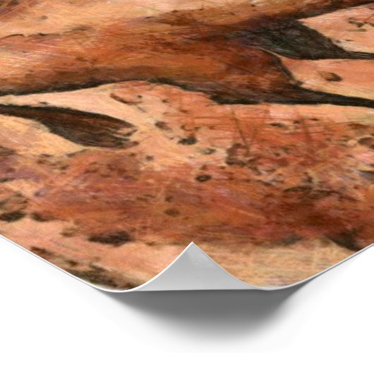 Bull uit Altamira Poster (Hoek)