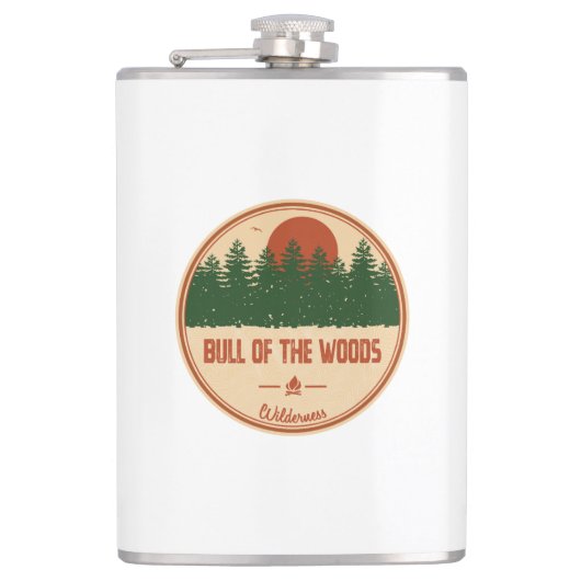 Bull van de Bossen Wilderness Oregon Heupfles (Voorkant)