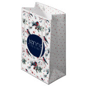 Bull-vinch en kerstfeestdromen klein cadeauzakje (Voorkant Gekanteld)