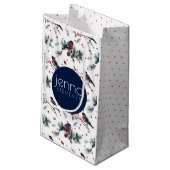 Bull-vinch en kerstfeestdromen klein cadeauzakje (Achterkant Gekanteld)