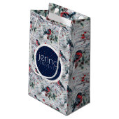 Bull-vinch en kerstfeestdromen klein cadeauzakje (Achterkant Gekanteld)