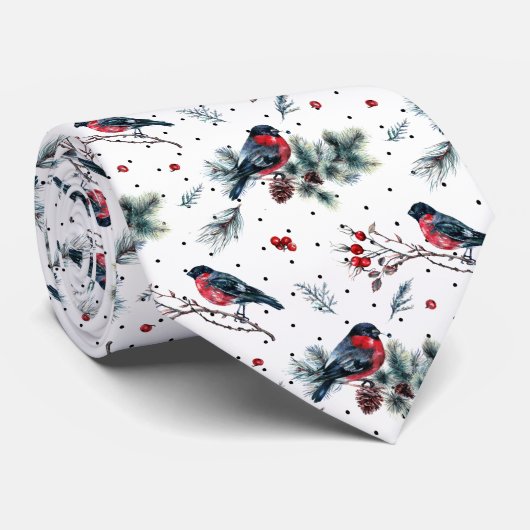 Bull-vinch en kerstvalpatroon stropdas (Opgerold)