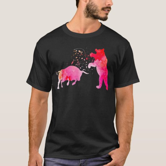 Bull VS Beer Stock Market Exchange Capitalism T-shirt (Voorkant)