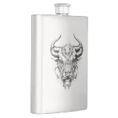 Bull Wild Animal Natuur Illustratie Art Tattoo Flacon (Rechts)