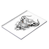 Bull Wild Animal Natuur Illustratie Art Tattoo Notitieboek (Linkerzijde)