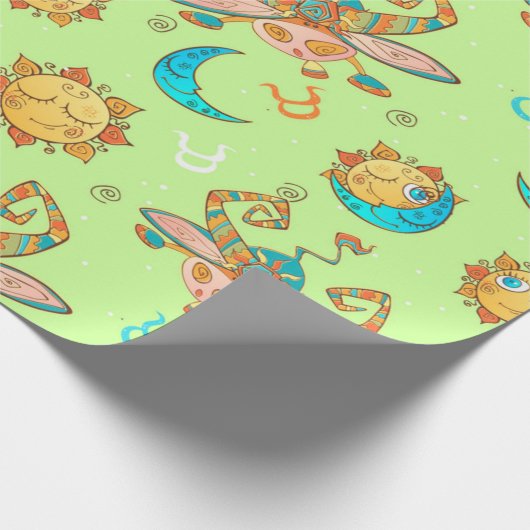 Bull Zodiac Sign Pattern Cadeaupapier (Hoek)