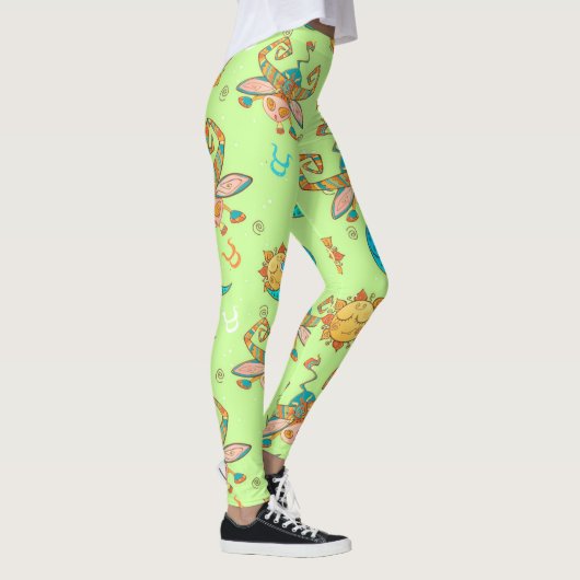 Bull Zodiac Sign Pattern Leggings (Rechts)