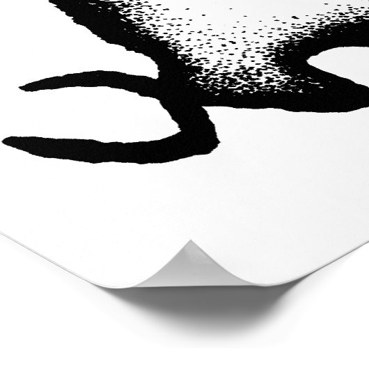 Bull - zwart poster (Hoek)