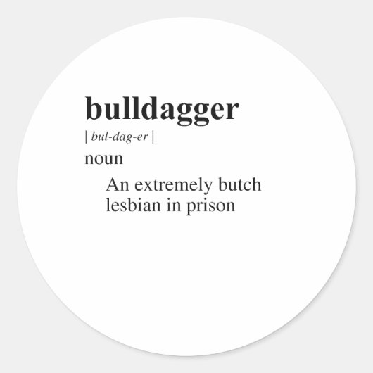 BULLDAGGER RONDE STICKER (Voorkant)
