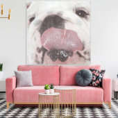 Bulldog 2 canvas afdruk (Insitu (Woonkamer))