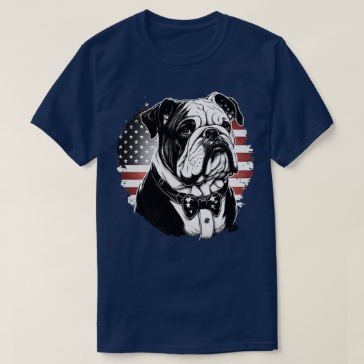 Bulldog 4 juli 6 t-shirt (Design voorkant)