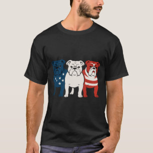 Bulldog 4 juli Hondenliefhebber Mannen vrouwen Vla T-shirt
