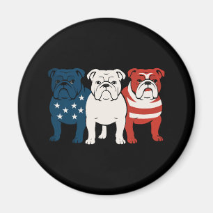 Bulldog 4 juli hondenliefhebber mannen vrouwen VS  Magneet