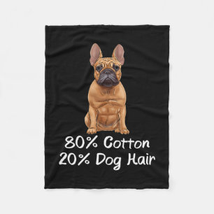 Bulldog 80% Katoen 20% Hondenhaar Frenchie Fleece Deken
