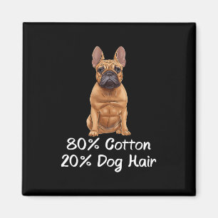 Bulldog 80% Katoen 20% Hondenhaar Frenchie Magneet