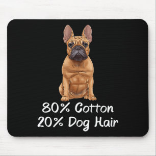 Bulldog 80% Katoen 20% Hondenhaar Frenchie Muismat