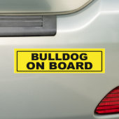 Bulldog aan boord bumpersticker (Op auto)