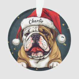 Bulldog aangepaste kerst ornament