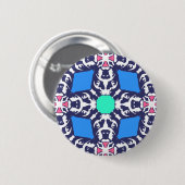 Bulldog Abstractie Ronde Button 5,7 Cm (Voorkant /achterkant)