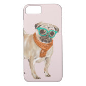 Bulldog (achtergrondkleur bewerkbaar) Case-Mate iPhone case (Achterkant)
