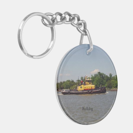 Bulldog acryl sleutelhanger (Voorkant Links)