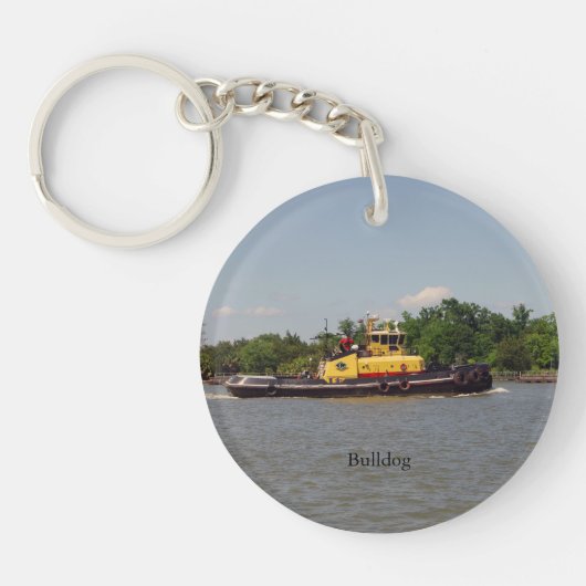 Bulldog acryl sleutelhanger (Voorkant)