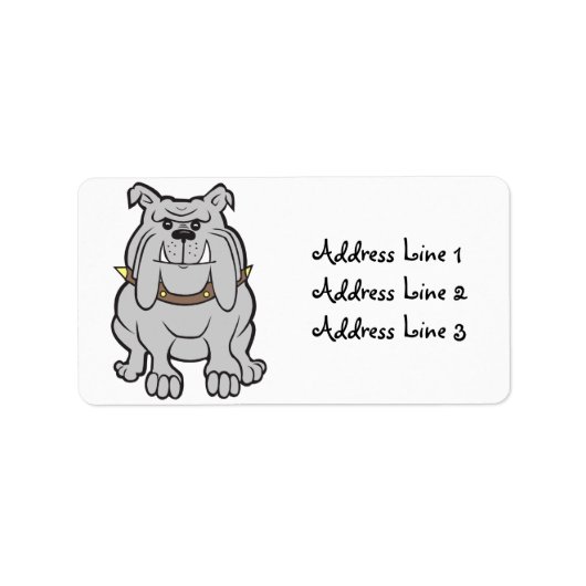 Bulldog-adreslabel Etiket (Voorkant)