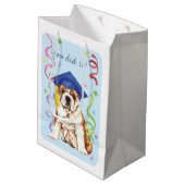 Bulldog Afstuderen Medium Cadeauzakje (Achterkant Gekanteld)