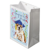 Bulldog Afstuderen Medium Cadeauzakje (Voorkant Gekanteld)