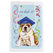 Bulldog Afstuderen Medium Cadeauzakje (Achterkant)