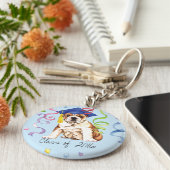 Bulldog Afstuderen Sleutelhanger (Zijkant)