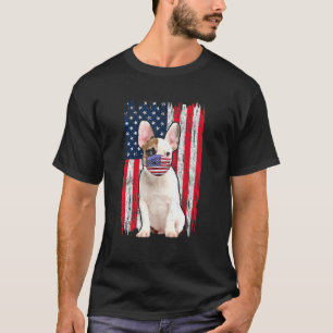 Bulldog American Flag Dog draagt gezichtsmasker 4t T-shirt