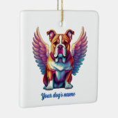Bulldog Angel Dog Memorial Ornament (Rechts)
