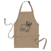 Bulldog Apron English Bulldog BBQ Apron for Him