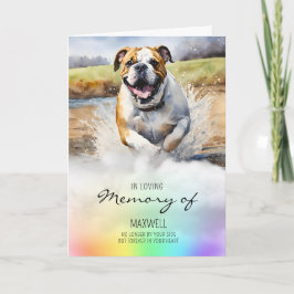 Bulldog aquarel hond verlies sympathie kaart