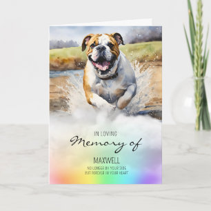 Bulldog aquarel hond verlies sympathie kaart