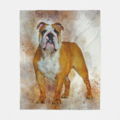 Bulldog Art Engelse Bulldog liefhebbers Fleece Deken (Voorkant)