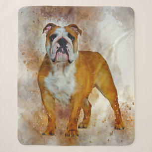 Bulldog Art Engelse Bulldog liefhebbers Sherpa Deken