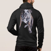 Bulldog Art Shirt Mannen Bulldog Hoodie Jacket (Achterkant)