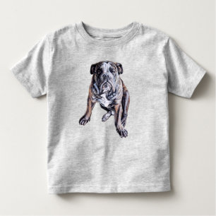 Bulldog Art Shirt Toddler's Bulldog T-Shirts