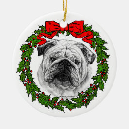 Bulldog Art van Glenda S. Harlan Keramisch Ornament
