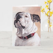Bulldog Art Wenskaart Kaart (Gele Bloem)