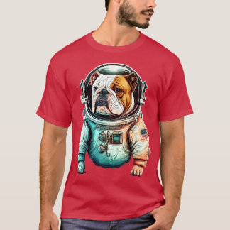 Bulldog astronaut 2 t-shirt