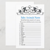 Bulldog Baby Dieren Naam Spel (Voorkant / Achterkant)