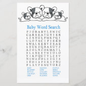 Bulldog Baby shower Word Search Game (Voorkant)